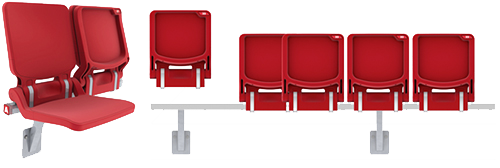 läktarstol i plast boxseat unisport