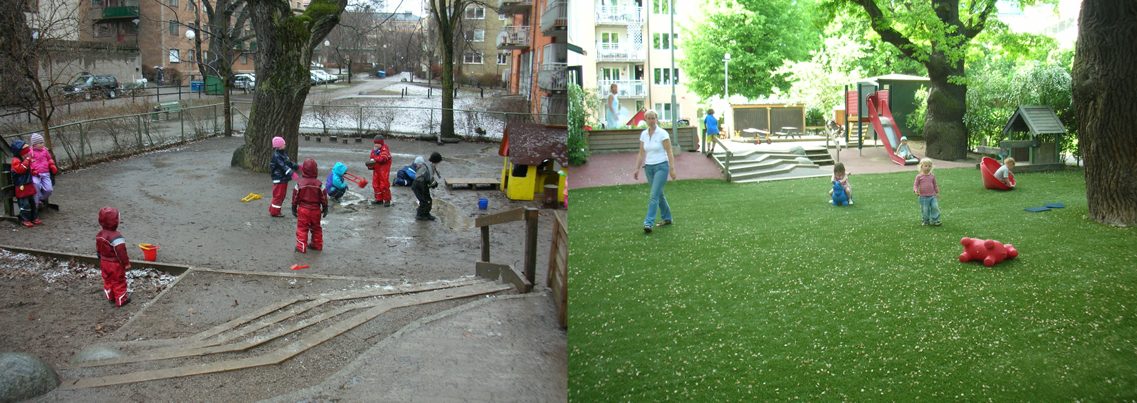 konstgräs förskola före och efter unisport